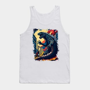 The Great Godzilla off Kanagawa Tank Top